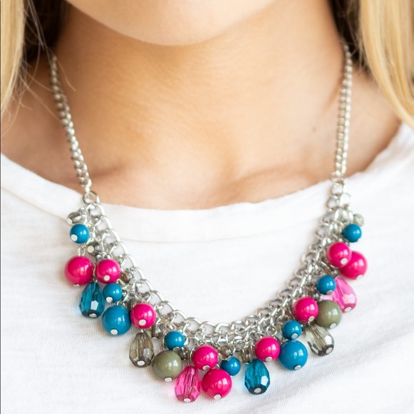 Multi- color necklace/ earrings set is colorful and fun! - Picture 2 of 2